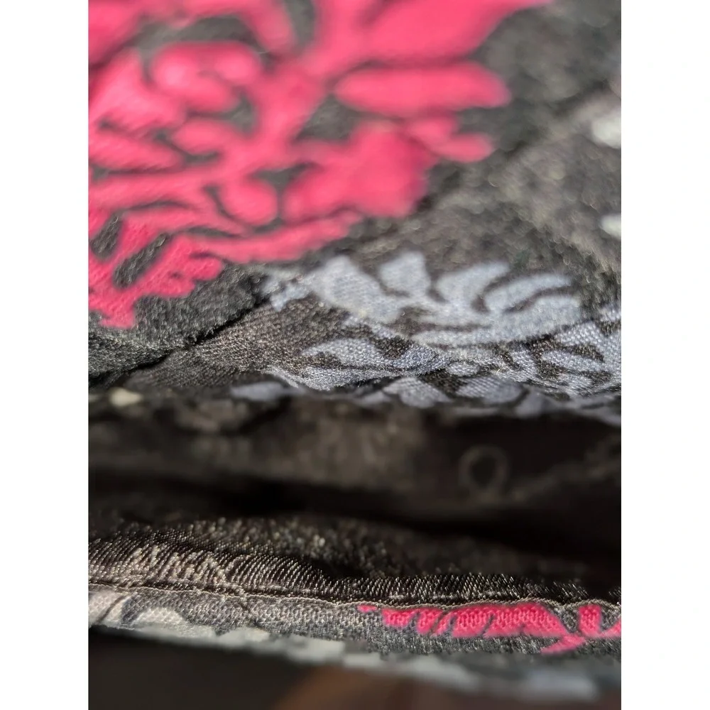 Vera Bradley Quilted Messenger Laptop Bag Pink Gray Black Floral 15x12x4